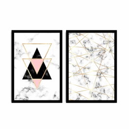 Wallity Juego de 2 Cuadros Decorativos Enmarcados 2PSCT-05